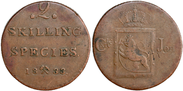 Norway, 2 skilling 1833