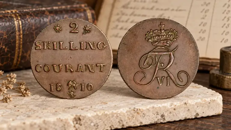 2 skilling 1810: one of Norway's most common old coins and the coins of Frederik VI