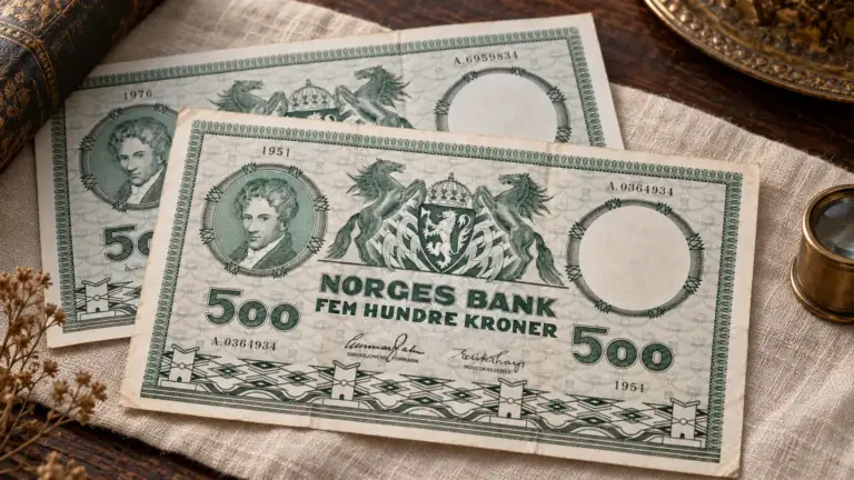 Gamle pengesedler i Norge: 500-kroneseddelen og andre utgåtte sedler