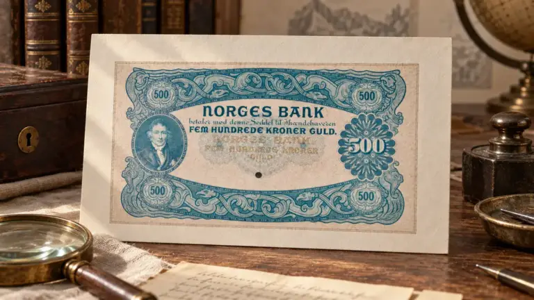 500 kroner proof from c. 1900 – a rare green banknote proof