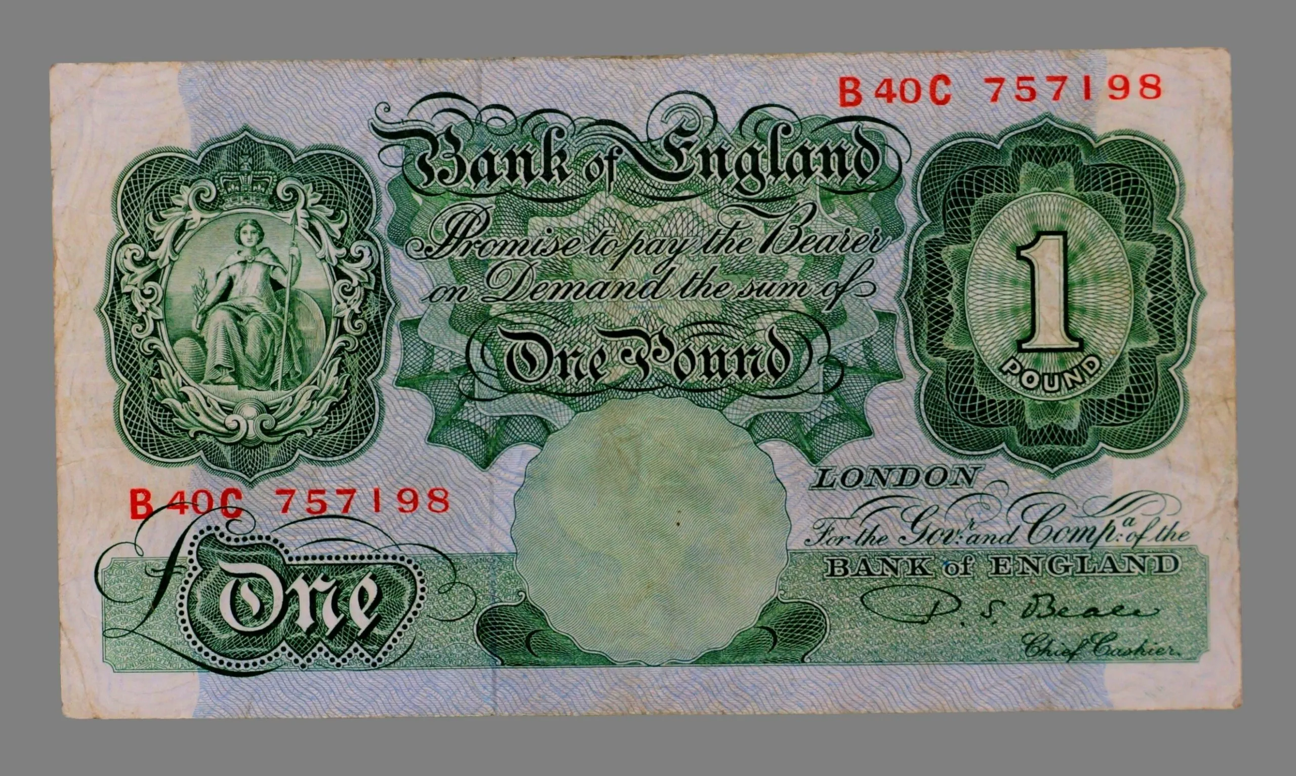 England, 1 pund 1949-1955