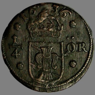 Sweden, ¼ øre 1636